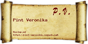 Pint Veronika névjegykártya